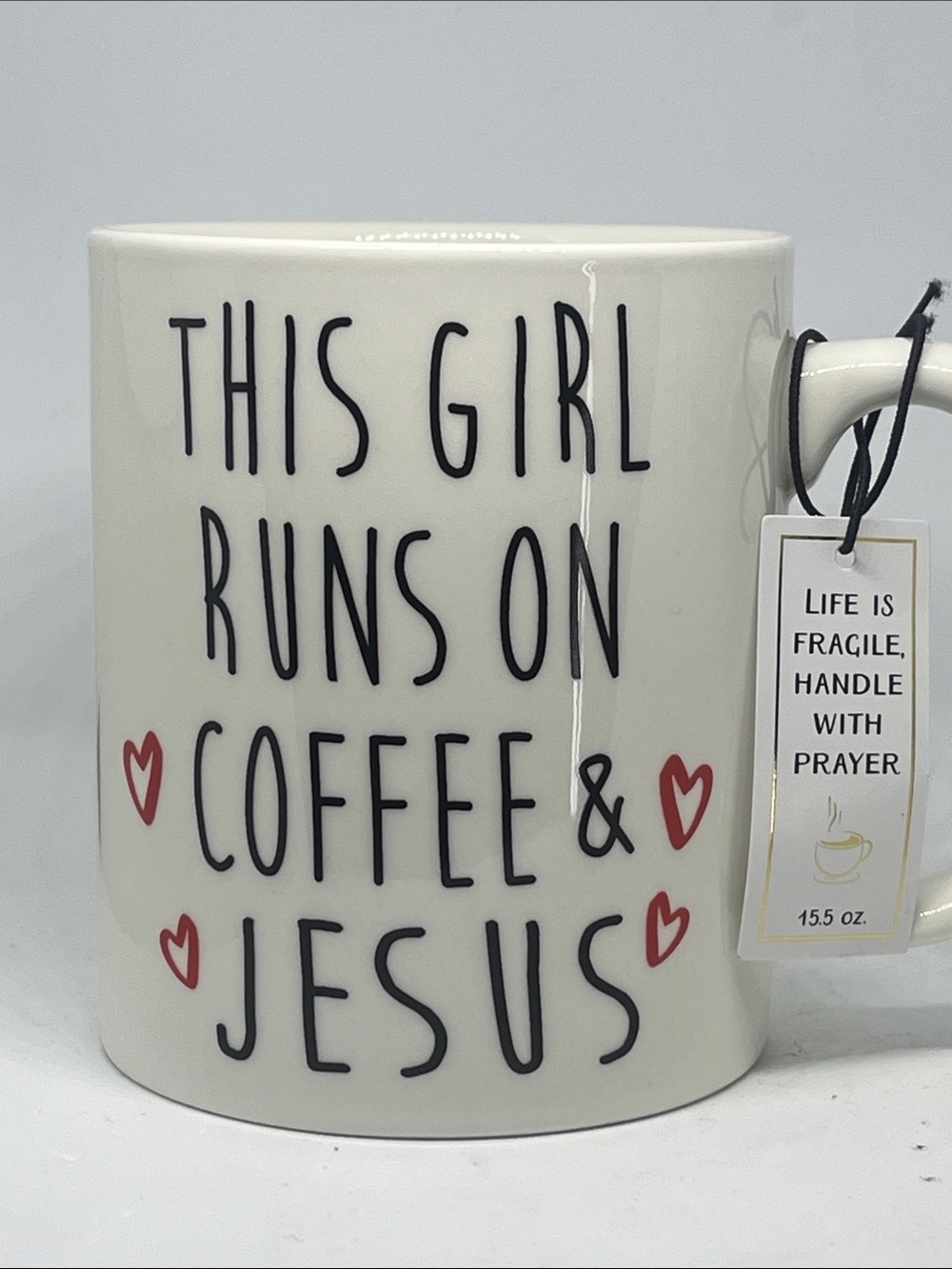 "This Girl Runs on Coffee & Jesus" Ceramic Mug